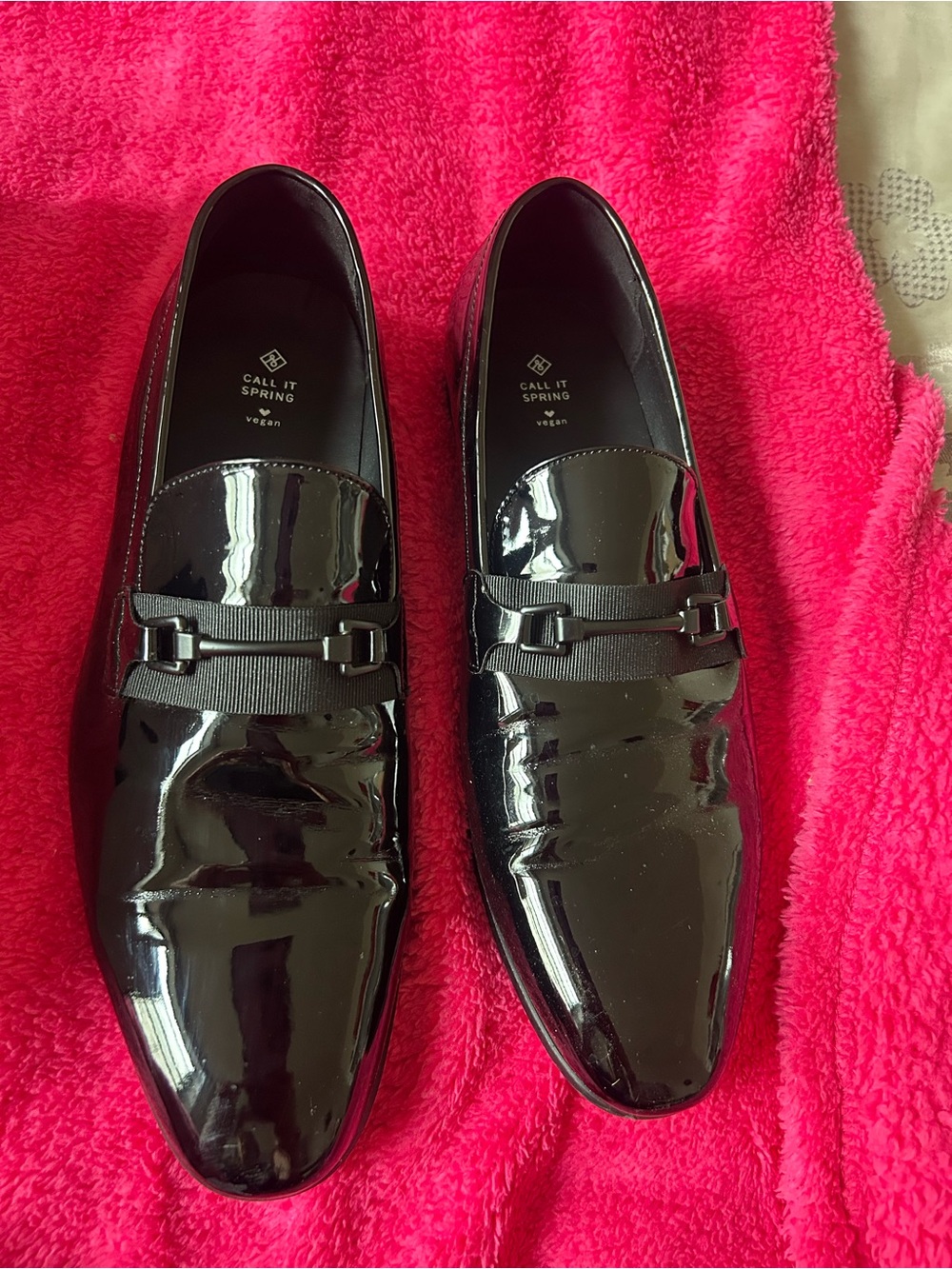 Call It Spring Men's Black Patent Slip-On Loafers